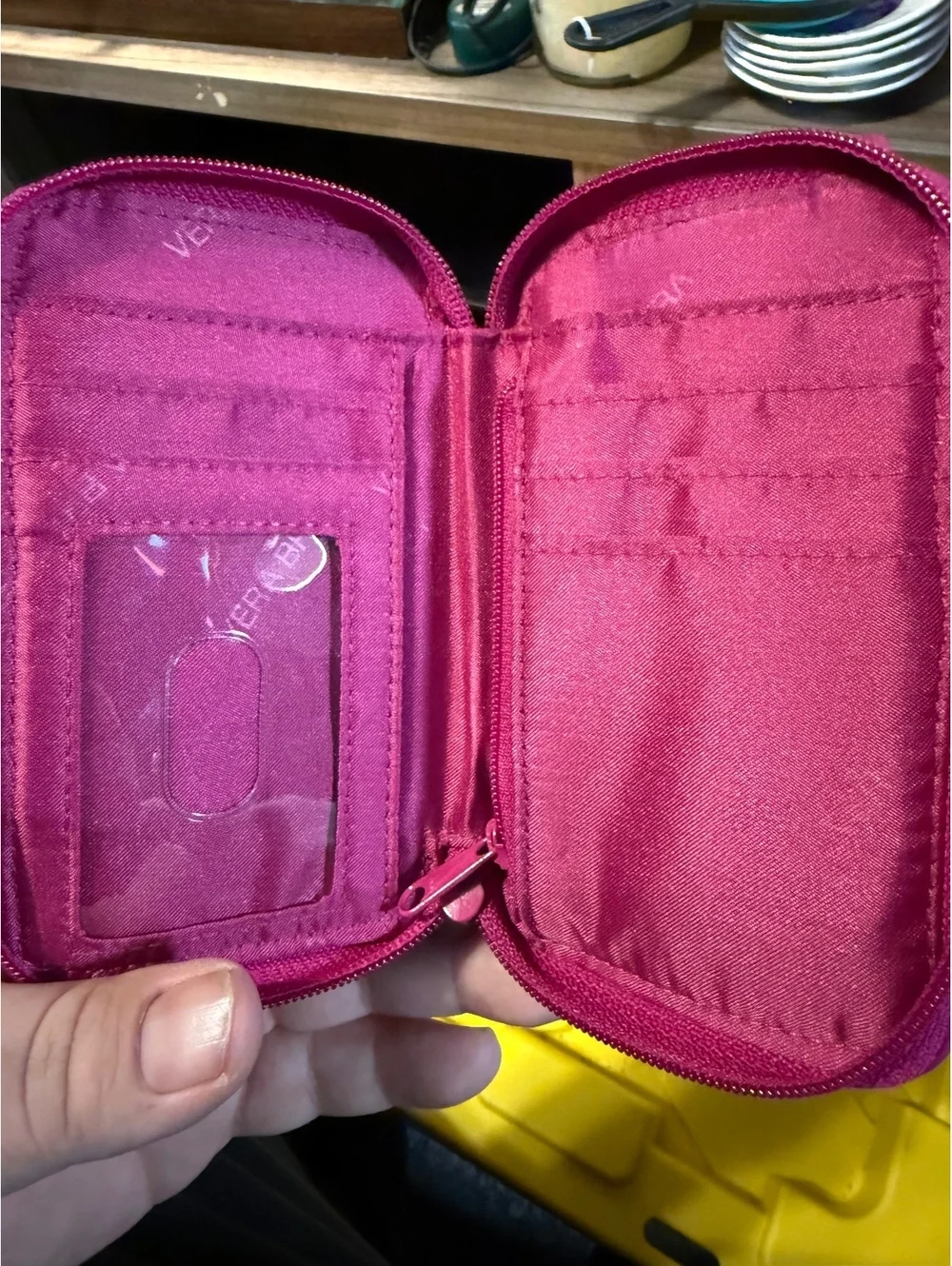 Vera Bradley Quilted Pink Wallet with Floral Interior